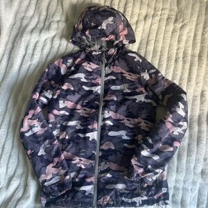 New Balance Womens Small Pink Camo Lightweight Wind Breaker Jacket
